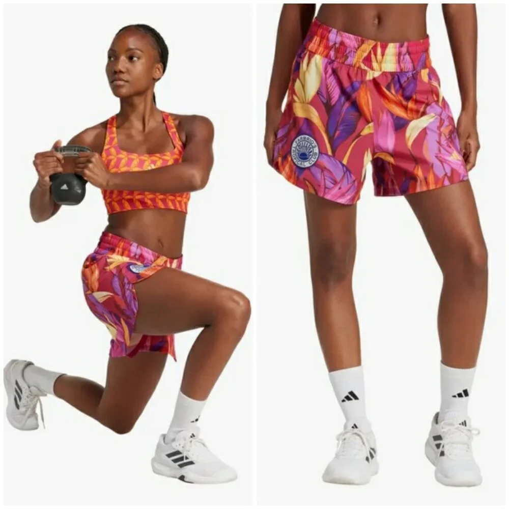 ๐ADIDAS x FARM RIO๐ Pacer Shorts Large L NWT - Picture 1 of 16